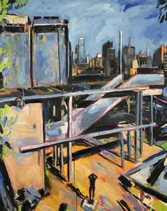 View from Whitney New York, Öl auf Leinwand, 2021 Format: 150 x 120 cm